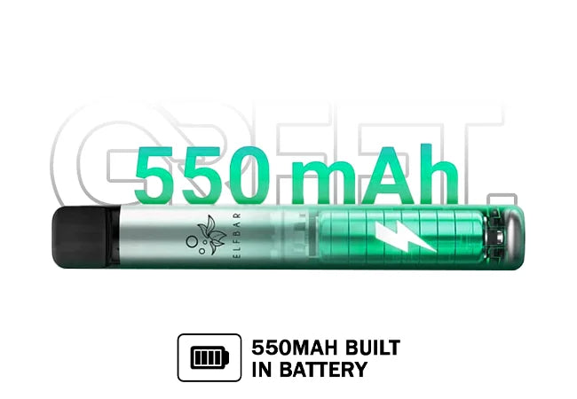 550mAh built in battery