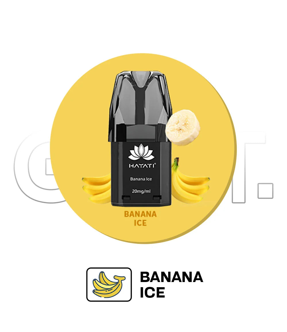 Hayati Remix 2400 Puffs Pre filled Replacement Pods product images banana