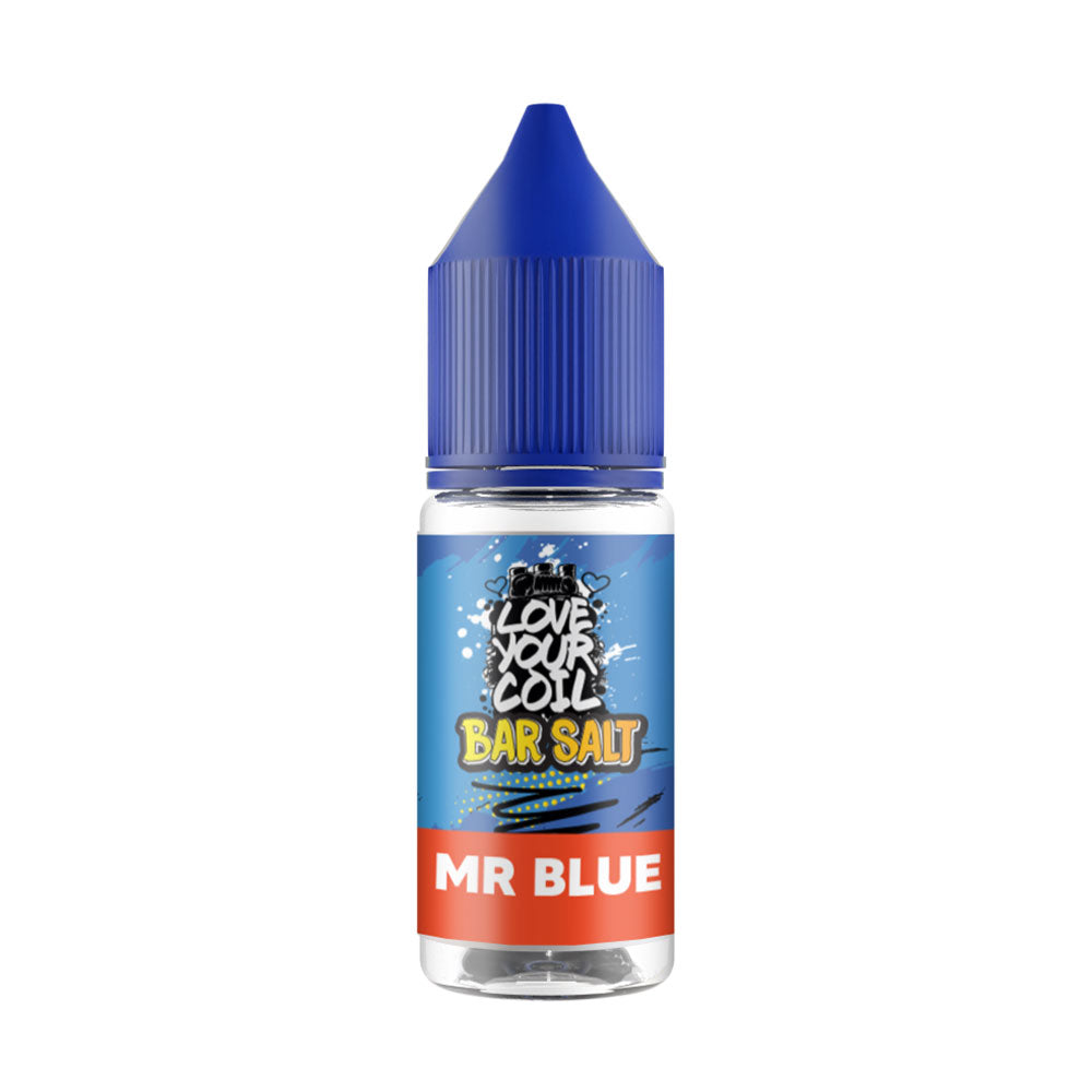 Mr Blue Love Your Coil Bar Salt 10ml Nic Salt E Liquid - Greet Vape UK Mr Blue Love Your Coil Bar Salt 10ml Nic Salt E Liquid - Greet Vape UK