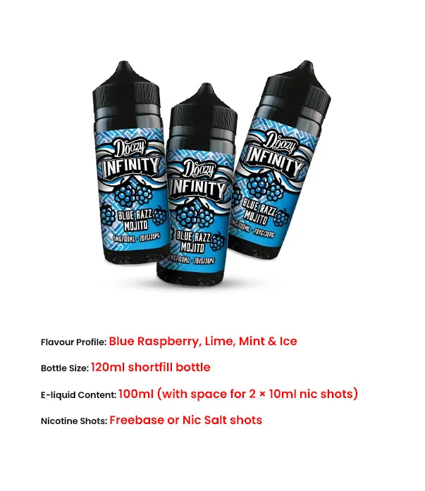 2nd_Blue_Razz_Mojito_Doozy_Infinity_100ml_7030_Shortfill_E_Liquid_features