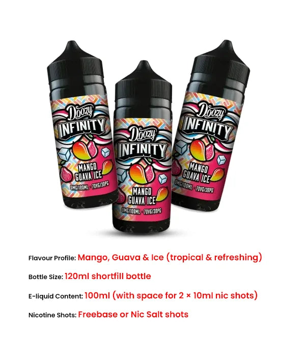 2nd_Mango_Guava_Ice_Doozy_Infinity_100ml_7030_Shortfill_E_Liquid_features