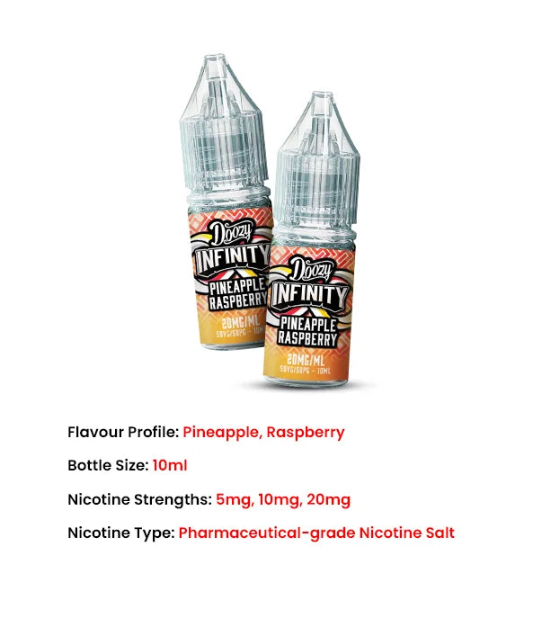 2nd_Pineapple_Raspberry_Doozy_Infinity_10ml_Nic_Salt_E_Liquid_features