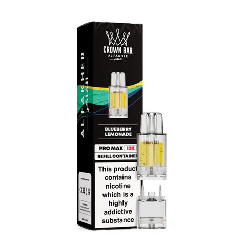 Al Fakher Crown Bar Pro Max 12K Prefilled Pods - Blueberry Lemonade