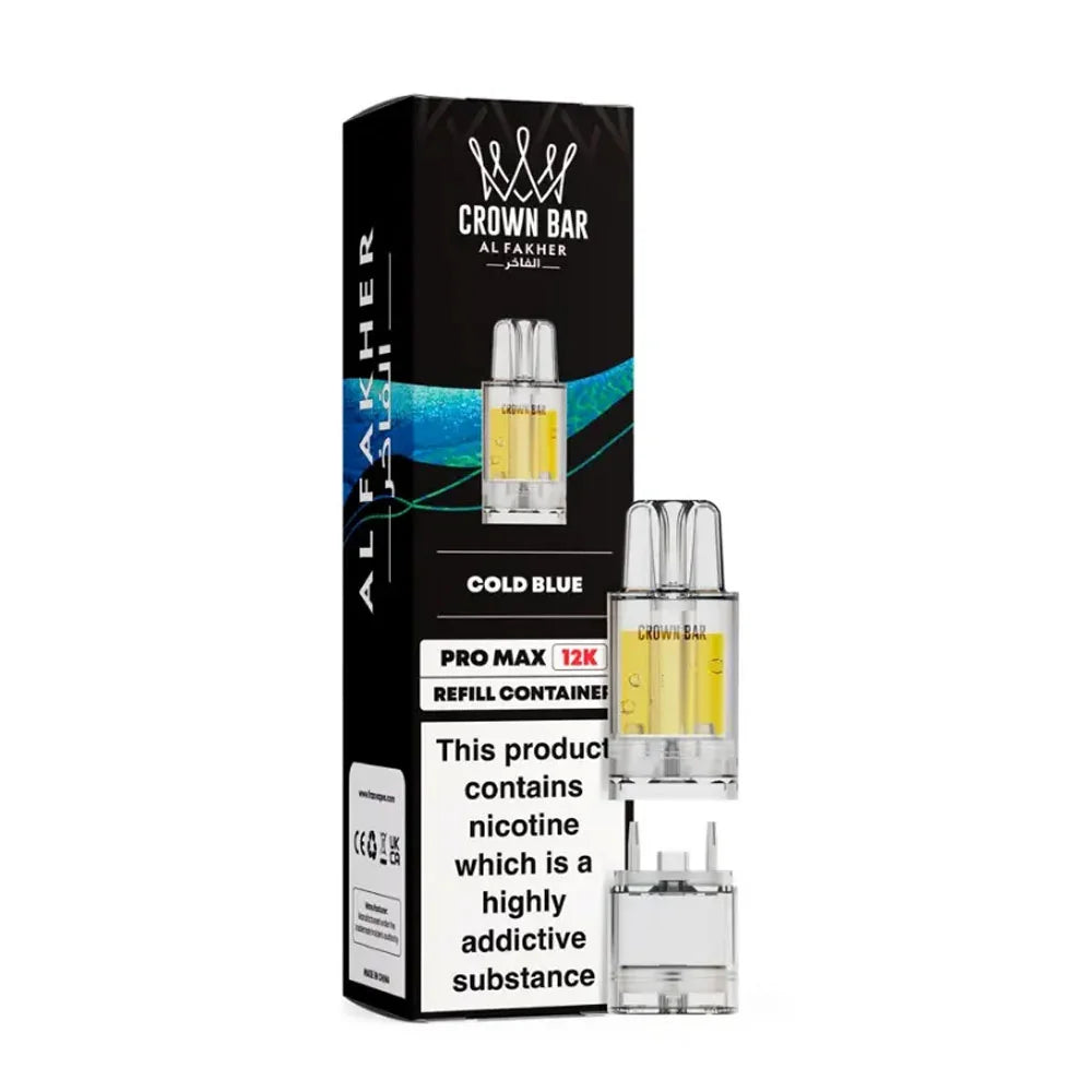 Al Fakher Crown Bar Pro Max 12K Prefilled Pods - Cold Blue