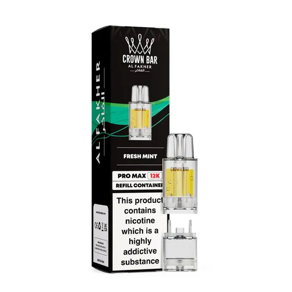 Al Fakher Crown Bar Pro Max 12K Prefilled Pods - Fresh Mint