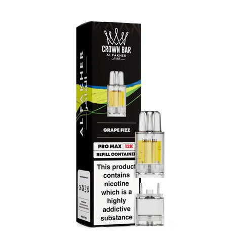Al Fakher Crown Bar Pro Max 12K Prefilled Pods - Grape Fizz