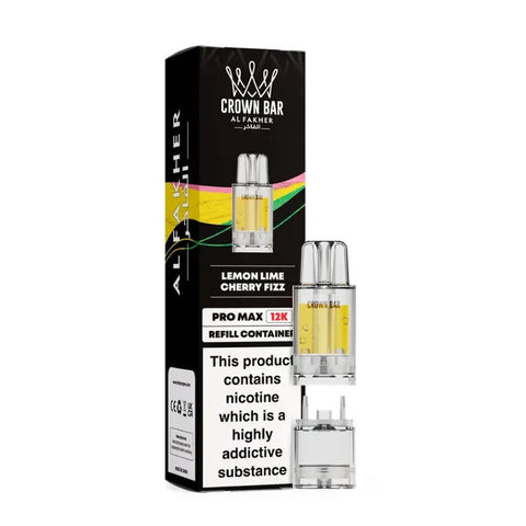 Al Fakher Crown Bar Pro Max 12K Prefilled Pods - Lemon Lime Cherry Fizz