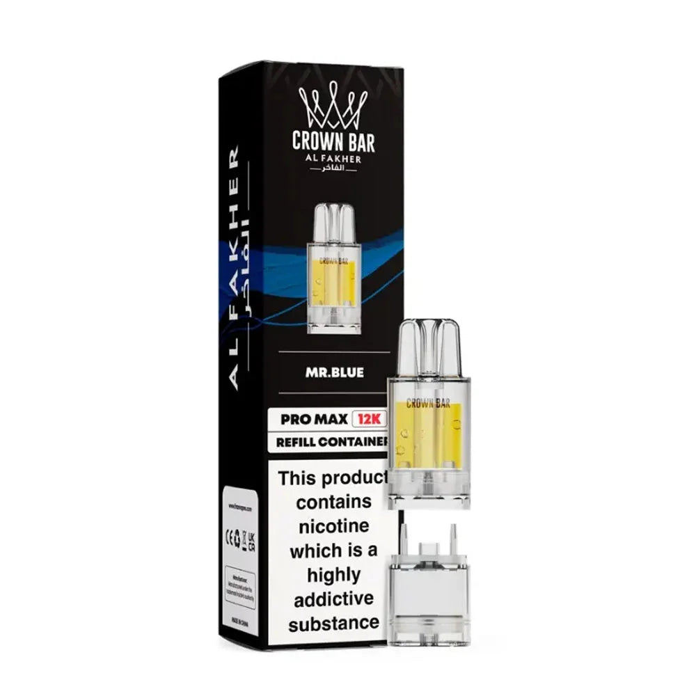 Al Fakher Crown Bar Pro Max 12K Prefilled Pods - Mr Blue
