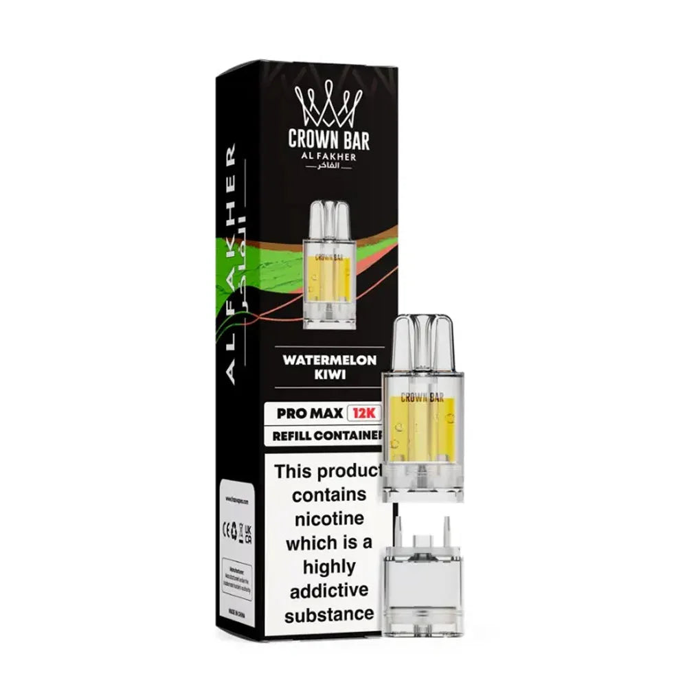 Al Fakher Crown Bar Pro Max 12K Prefilled Pods - Watermelon Kiwi