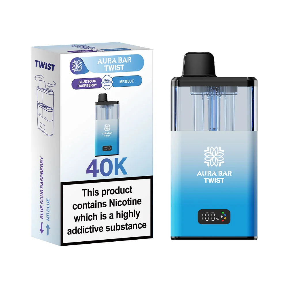 Aura Bar Twist 40K Prefilled Pod Kit - Blue Sour Raspberry / Mr Blue