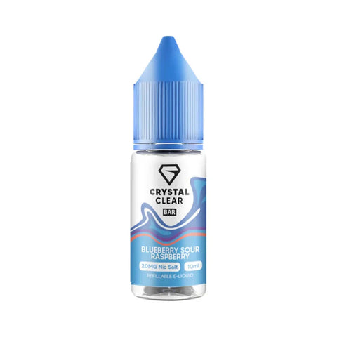Crystal Clear Bar 10ml Nic Salt E Liquid - Blueberry Sour Raspberry