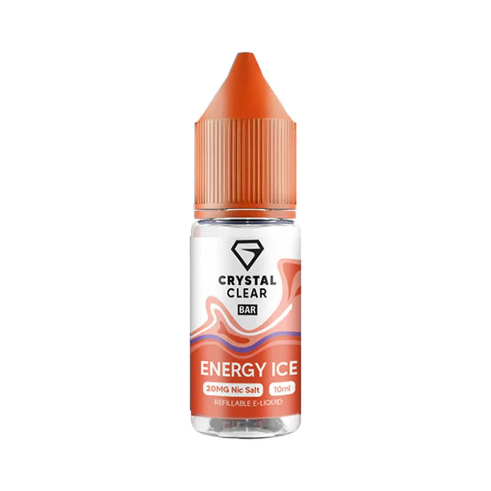 Crystal Clear Bar 10ml Nic Salt E Liquid - Energy Ice