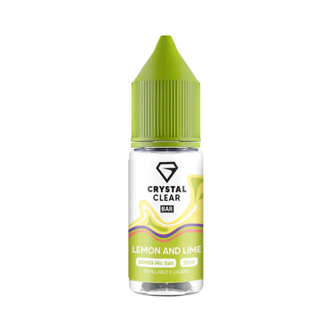 Crystal Clear Bar 10ml Nic Salt E Liquid - Lemon & Lime