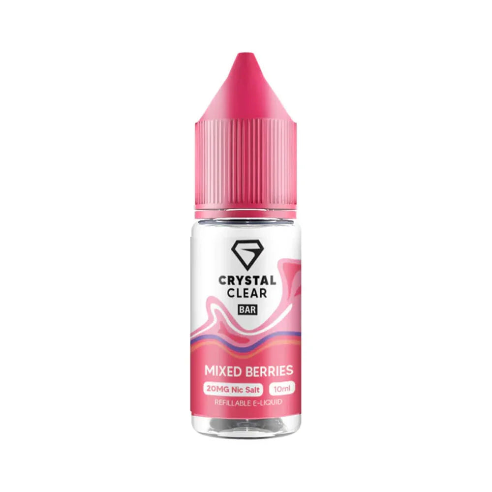 Crystal Clear Bar 10ml Nic Salt E Liquid - Mixed Berries