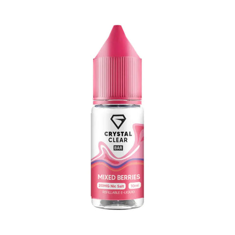 Crystal Clear Bar 10ml Nic Salt E Liquid - Mixed Berries