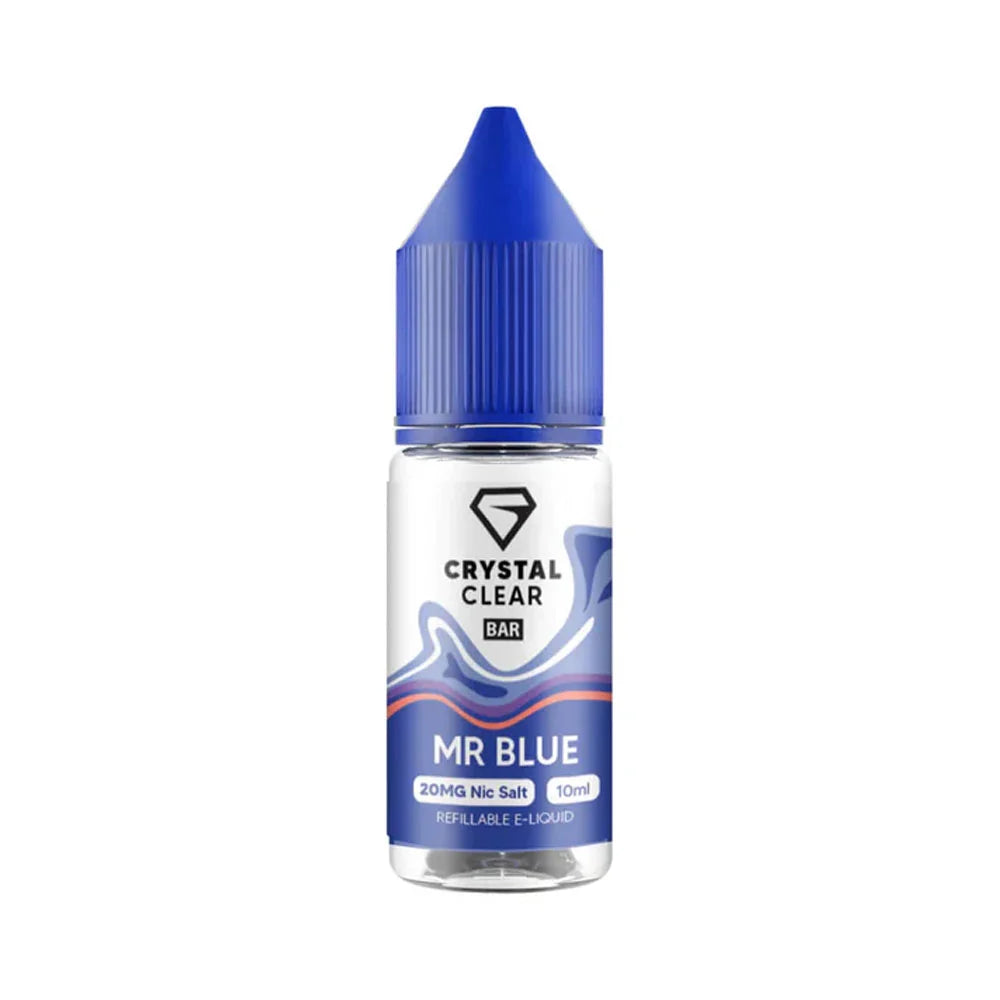 Crystal Clear Bar 10ml Nic Salt E Liquid - Mr Blue