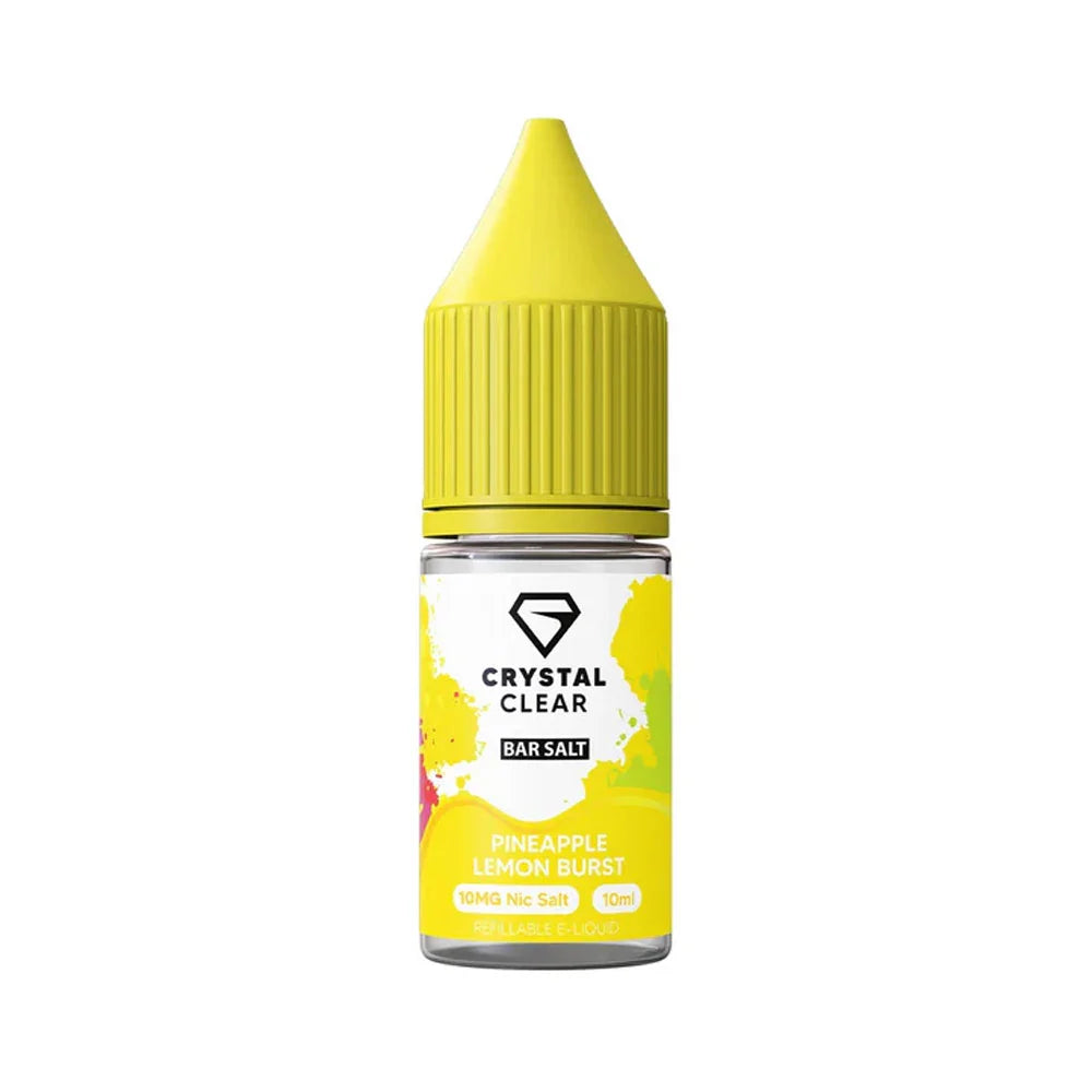 Crystal Clear Bar 10ml Nic Salt E Liquid - Pineapple Lemon Burst