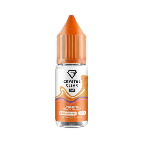 Crystal Clear Bar 10ml Nic Salt E Liquid - Pineapple Peach Mango