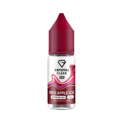 Crystal Clear Bar 10ml Nic Salt E Liquid - Red Apple Ice