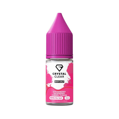 Crystal Clear Bar 10ml Nic Salt E Liquid - Strawberry Raspberry Cherry Fusion