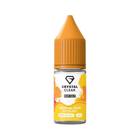 Crystal Clear Bar 10ml Nic Salt E Liquid - Tropical Sour Ice Blast