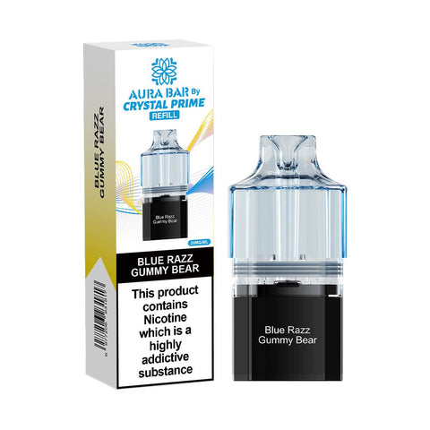 Crystal Prime Aura Bar 10K Prefilled Pods - Blue Razz Gummy Bear