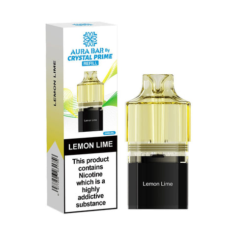 Crystal Prime Aura Bar 10K Prefilled Pods - Lemon Lime