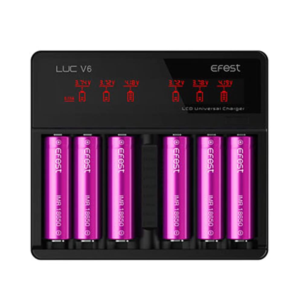 Efest LUC V6 LCD & USB 6 Slots Charger