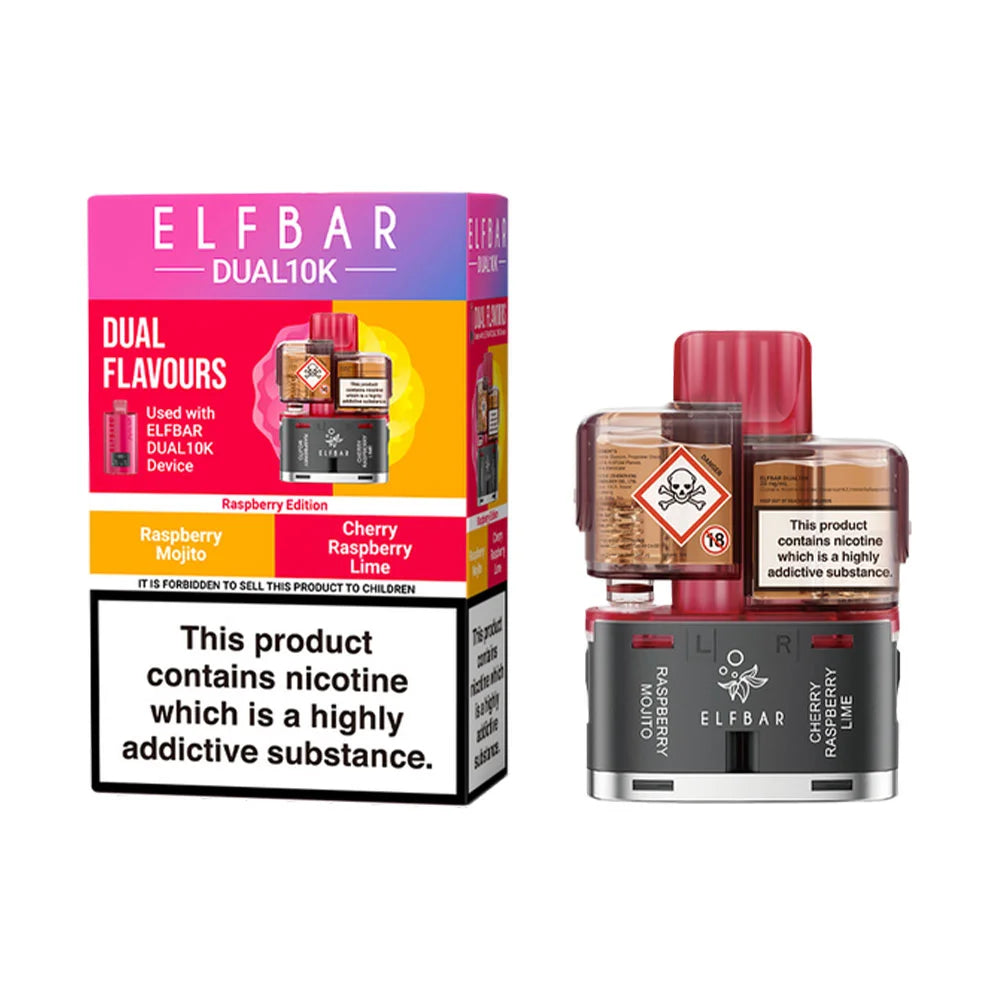 Elf Bar Dual 10K Prefilled Pods - Raspberry Edition