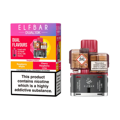 Elf Bar Dual 10K Prefilled Pods - Raspberry Edition