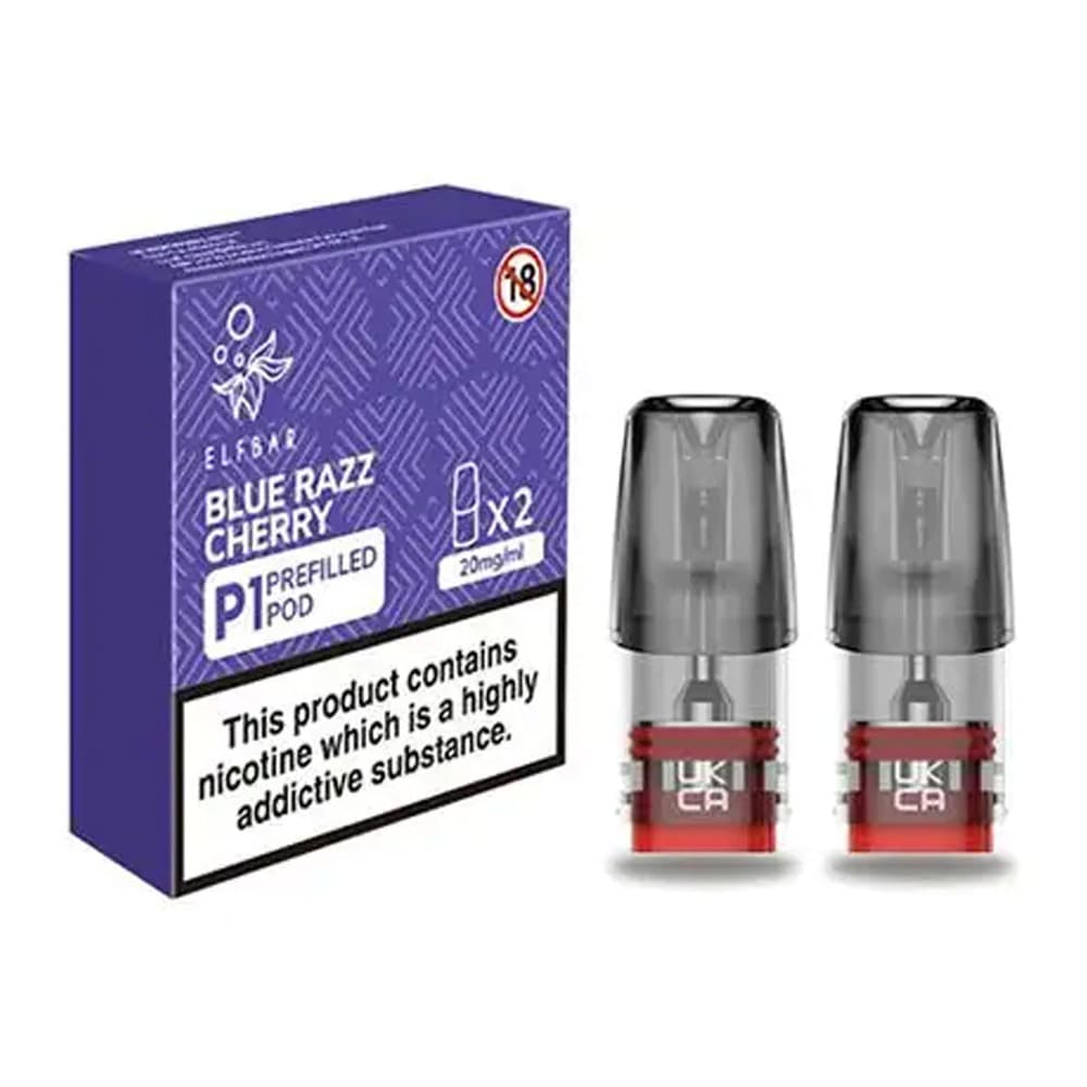 Blue Razz Cherry Elf Bar P1 Prefilled E Liquid Pod 