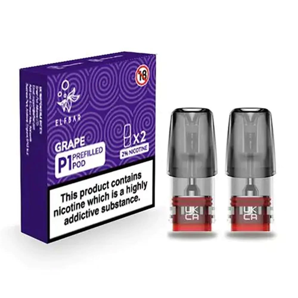 Grape Elf Bar P1 Prefilled E Liquid Pod (Pack of 2)