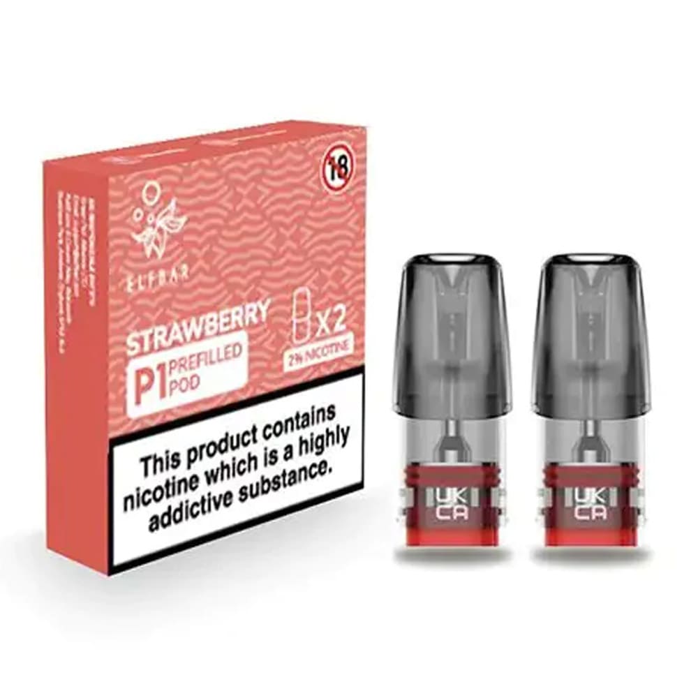 Strawberry Elf Bar P1 Prefilled E Liquid Pod (Pack of 2)