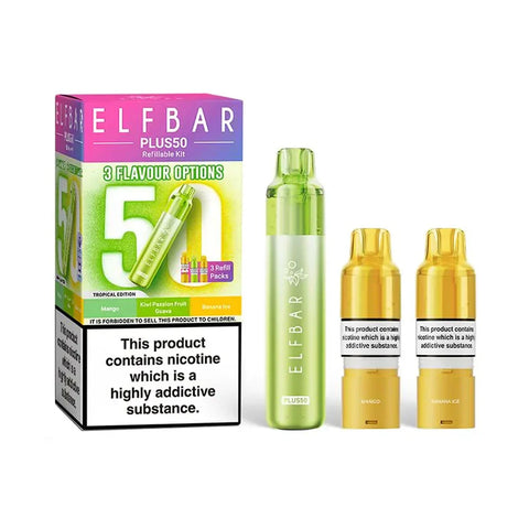 Elf Bar Plus 50 Refillable Pod Kit - Tropical Edition