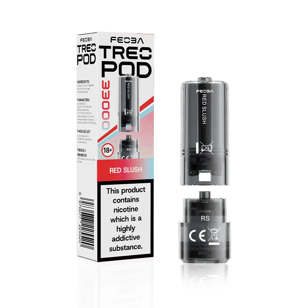 Feoba TREO 33K Prefilled Pods - Red Slush