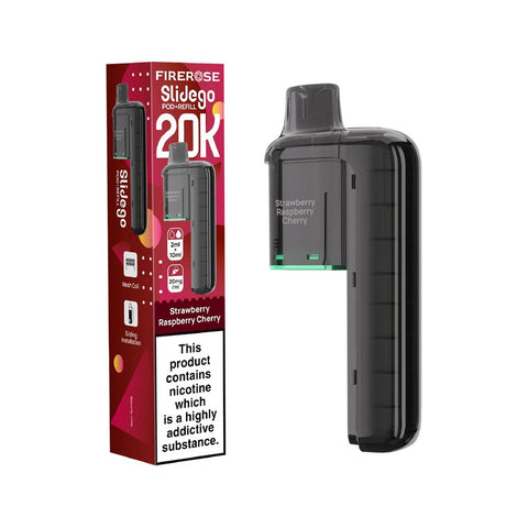 Firerose Slidego 20K Puffs Prefilled Pods - Strawberry Raspberry Cherry