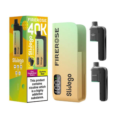 Firerose SlideGo 40k Puffs Prefilled Pod Kit - Kiwi Passionfruit Guava / Gummy Bear
