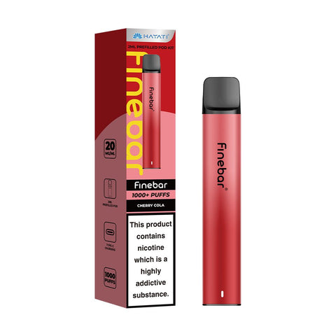 Hayati Finebar 1000 Puffs Prefilled Pod Kit - Cherry Cola