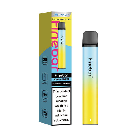 Hayati Finebar 1000 Puffs Prefilled Pod Kit - Blue Razz Lemonade