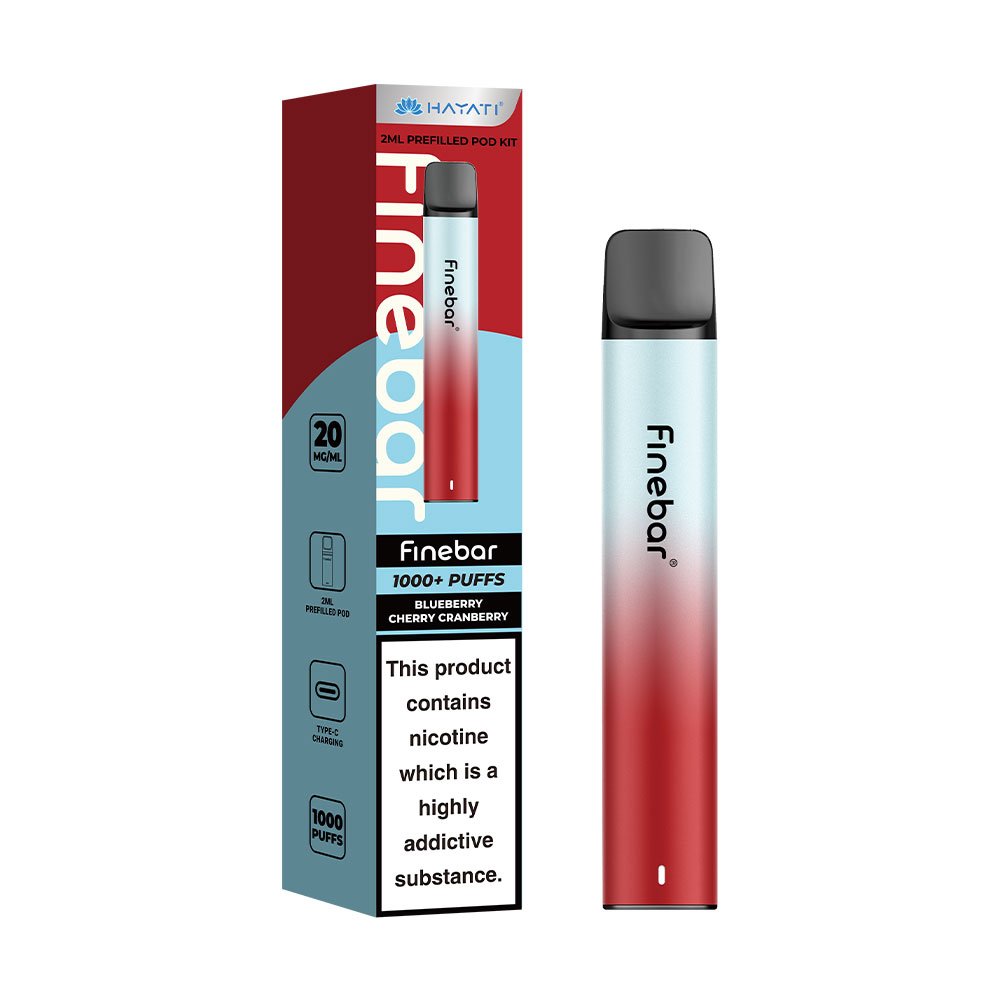 Hayati Finebar 1000 Puffs Prefilled Pod Kit - Blueberry Cherry Cranberry