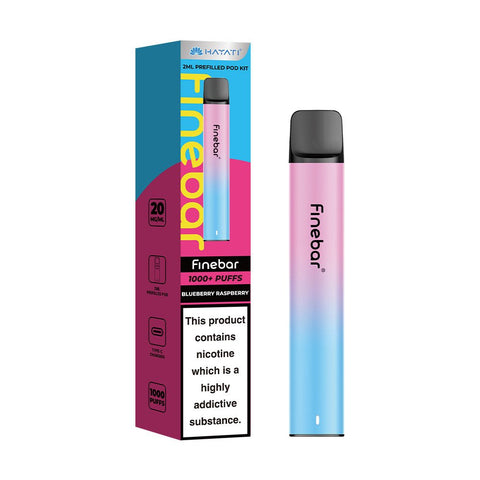 Hayati Finebar 1000 Puffs Prefilled Pod Kit - Blueberry Raspberry