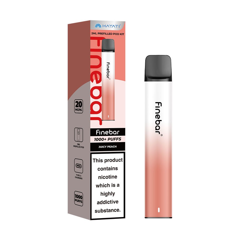 Hayati Finebar 1000 Puffs Prefilled Pod Kit - Juicy Peach