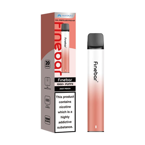 Hayati Finebar 1000 Puffs Prefilled Pod Kit - Juicy Peach