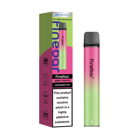 Hayati Finebar 1000 Puffs Prefilled Pod Kit - Strawberry Kiwi