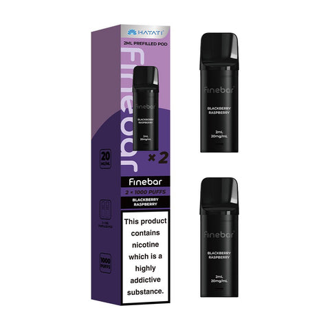 Hayati Finebar 1000 Puffs Prefilled Pods (Pack of 2) - Blackberry Raspberry