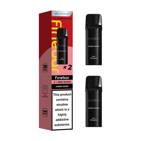 Hayati Finebar 1000 Puffs Prefilled Pods (Pack of 2) - Cherry Berry