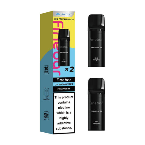 Hayati Finebar 1000 Puffs Prefilled Pods (Pack of 2) - Pineapple Ice