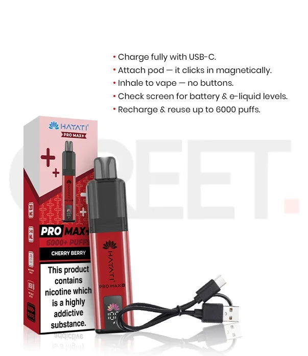 Hayati Pro Max Plus 6000 Puffs Prefilled Vape Kit _1
