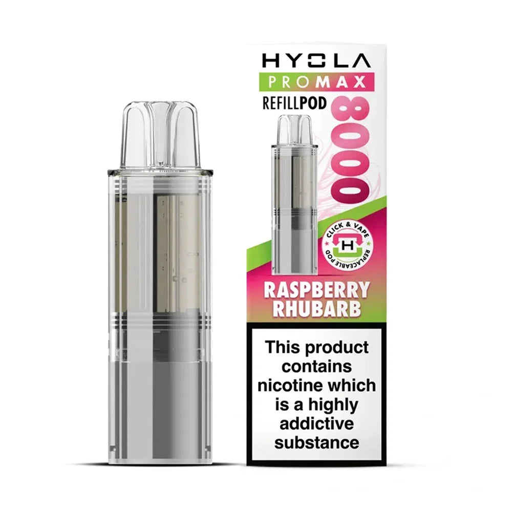 Hyola Pro Max 8K Prefilled Pods - Raspberry Rhubarb