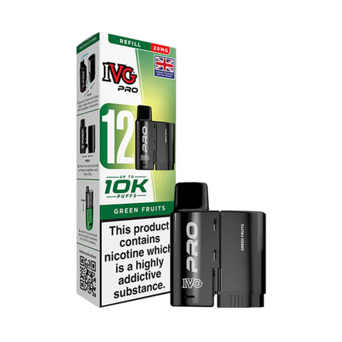 IVG Pro 12 Prefilled Pods - Green Fruit